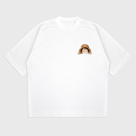 Oversize 'One Piece' Baskılı T-Shırt