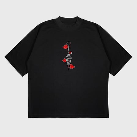 Oversize 'Uzumaki Naruto' Baskılı t-shirt