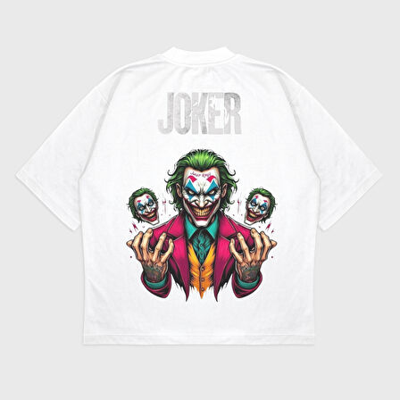 Oversize 'Joker' Baskılı T-Shırt