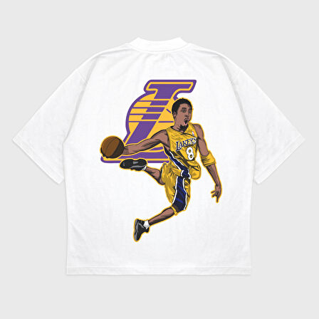 Oversize 'Kobe Bryant' Baskılı T-Shırt