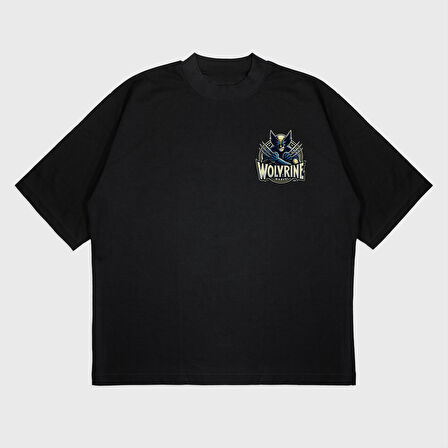 Oversize 'Wolverine' Baskılı T-Shırt