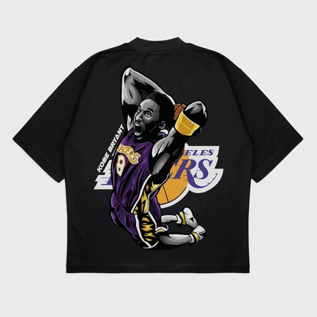 Oversize 'Kobe 8' Baskılı t-shirt