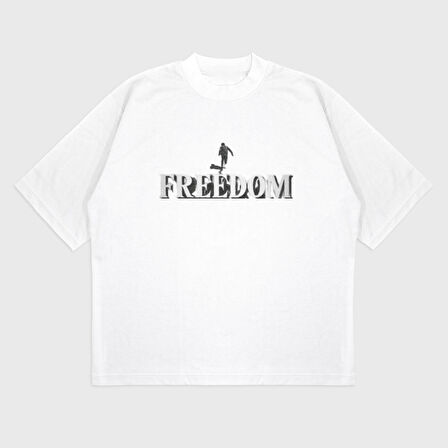 Oversize 'Freedom' T-Shırt