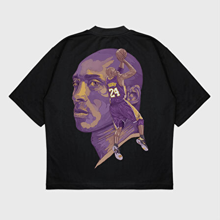 Oversize 'Kobe 24' Baskılı T-Shırt