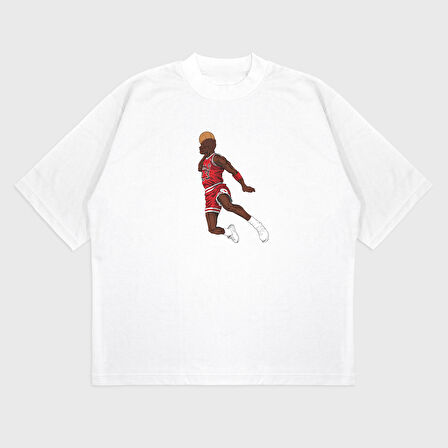 Oversize 'Michael Jordan' Baskılı T-Shırt