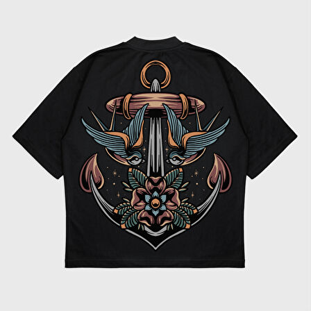 Oversize 'Anchor' T-Shırt