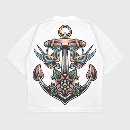 Oversize 'Anchor' T-Shırt