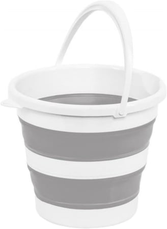 Katlanabilir Yer Kaplamayan Temizlik Kovası 13 Litre, Banyo, Mutfak ve Temizlik İçin Katlanabilir Kova, Akordiyon Kova