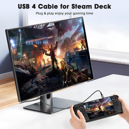 FAST USB 4.0 40Gbps, 240W, 8K60Hz USB4.0 USB-C Kablosu 1 Metre Gri KLV-01
