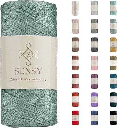 2 Mm - 200 gr Polyester Makrome Ipi Ada Çayı 230 M Polyester Makrome Ip Supla Ip Ve Çanta Ipliği