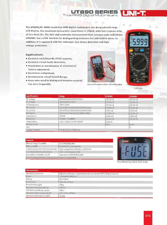 UT 890D+ MULTIMETRE