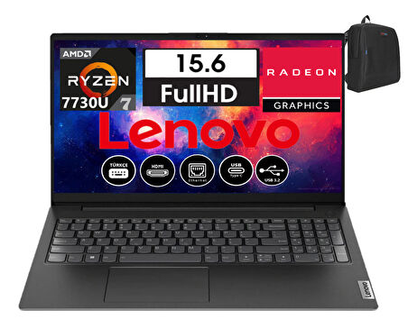 Lenovo V15 G4 Abp Amd Ryzen 7 7730U 16GB 1tb SSD 15.6 Fullhd Freedos Taşınabilir Bilgisayar V82YY001MTR08+WEBLEGELSINÇANTA