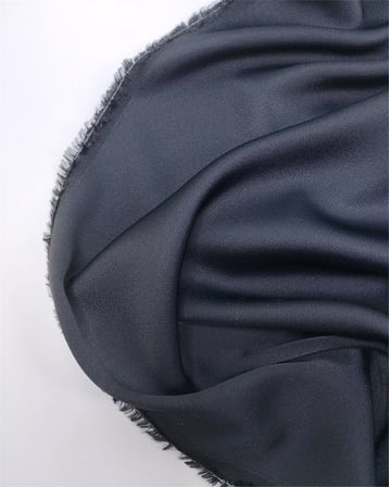 Siyah Renkte Akışkan Dökümlü Krep Saten Kumaş Elbiselik & Eteklik 130x275cm