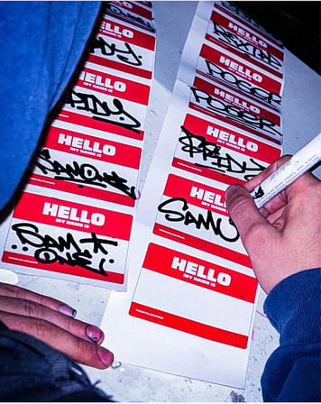 AKDESEN Hello My Name is Sticker 15'li