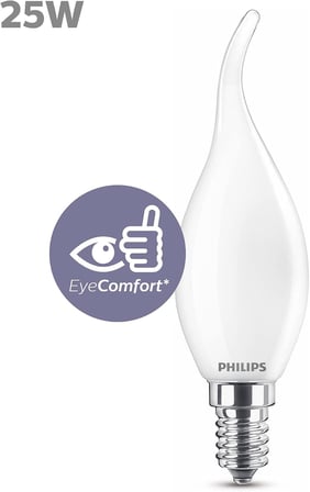 Philips LED Classic 25W BA35 E14 Mum Tipi WW Dim Edilmez Ampul