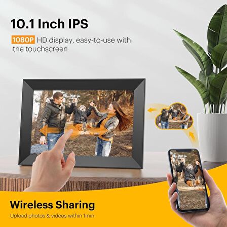 Kodak 10.1 Inc WiFi Dijital Resim Çerçevesi, 1280x800 HD IPS Dokunmatik Ekran