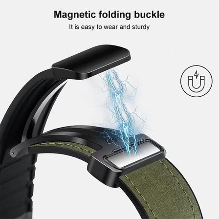 Huawei Watch Fit 4/4 Pro/Fit 3 ile Uyumlu Hybrid Loop Kordon Manyetik Kilit Mekanizmalı Fıt 4 Kayış Bileğe Göre Ayarlanabilen 1.Sınıf Kaplama Deri Görünümlü Fit 4 Pro Kordon