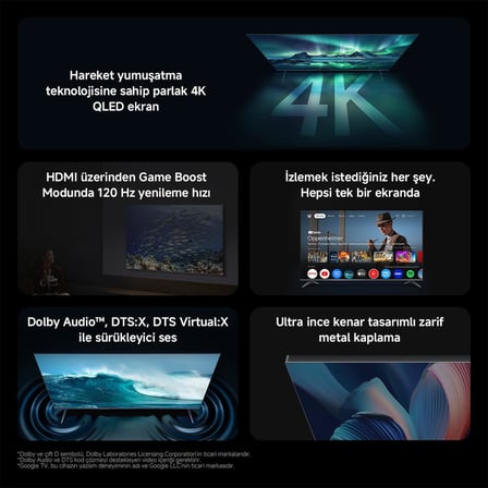 Xiaomi TV A Pro 75 2026 75 İnç 189 cm 4K UHD QLED Google TV Dolby Vision HDR Smart TV Siyah