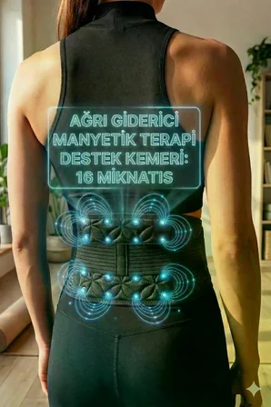 Manyetik Bel Korsesi Ağrı Giderici Medikal Bel Destek Kemeri Mıknatıslı Bel Fıtık Terapi Korse Siyah