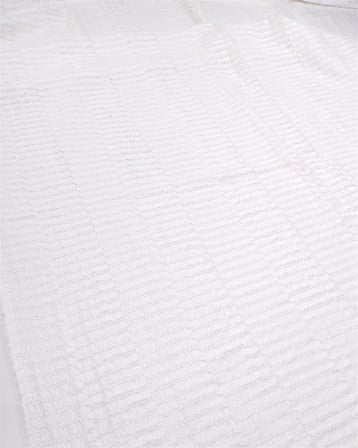Beyasz Renkte Köpük Köpük Dolgun Esnek Triko Örme Kumaş Hırkalık & Kazaklık 120x240cm