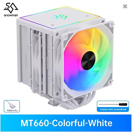 SNOWMAN MT660 CPU ARGB BAKIR SOĞUTUCU - BEYAZ