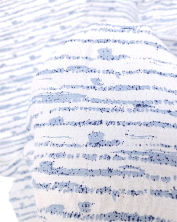 Gri Mavi Beyaz Desenli İnce Dkümlü Maroken Viskon Kumaş Elbiselik & Gömleklik 150x280cm