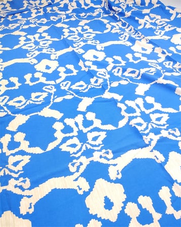 Mavi Sütlü Kahve Renklerde Desenli Pamuk Viskon Kumaş Elbiselik & Gömleklik 150x230cm