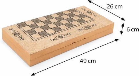 Star Marmara Yakma Ahşap Tavla – 12 mm MDF Kasa, Parlak Selefon Kaplama, 36 mm Krem &amp; Siyah Tavla Pulları, 9 mm Zar – Dayanıklı, Şık ve Tasarım
