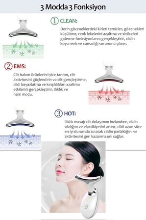 Boyun Ve Yüz Ems Güzellik Cihazı Cilt Sıkılaştırma Cilt Gençleştirme Cihazı, CHRMK12980