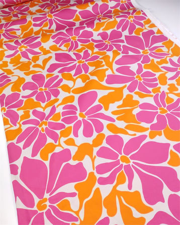 Pembe Gri Turuncu Renklerde Talalı İnce Pamuk Saten Kumaş Elbiselik & Eteklik 140x360cm