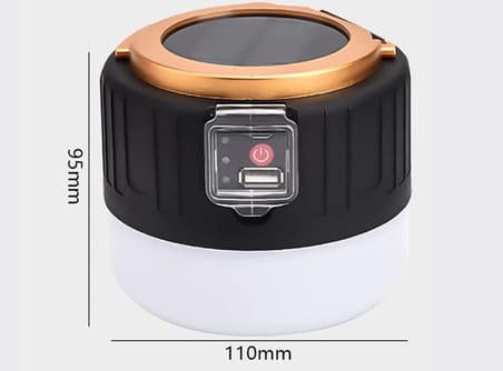 G-300W Kamp Lambası Solar Güneş Enerjili Ampül 26 SMD Led Şarjlı El Feneri Powerbank 5 Mod