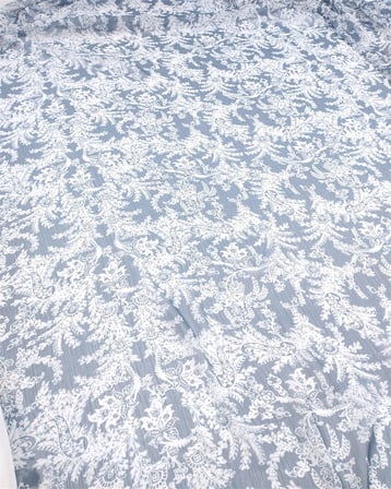 Gri Mavi Beyaz Renklerde Krinkıl Şifon Kumaş Elbiselik & Pareoluk 145x325cm