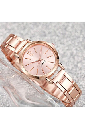 Rose Quartz Saat ve Love Bileklik Takım