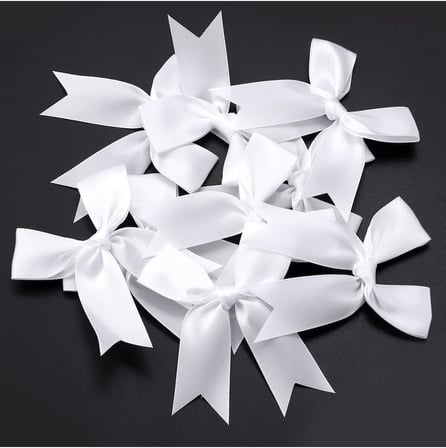 Hazır Fiyonk Sade Minik Saten Kurdele 25 Adet (Kırmızı, 2 cm)