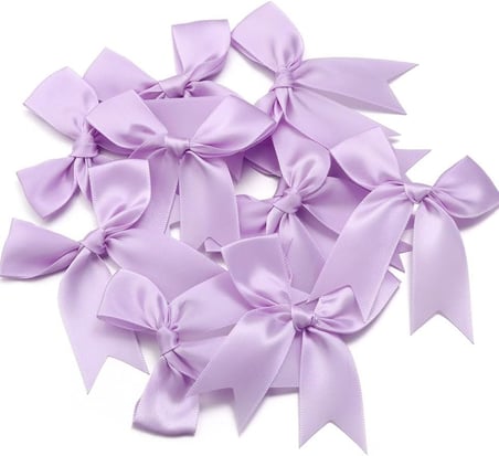 Hazır Fiyonk Sade Minik Saten Kurdele 25 Adet (Kırmızı, 2 cm)