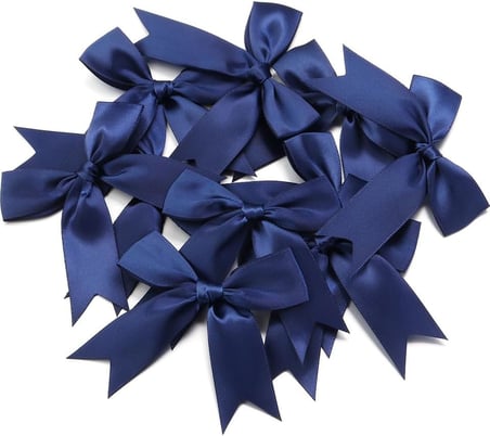 Hazır Fiyonk Sade Minik Saten Kurdele 25 Adet (Kırmızı, 2 cm)