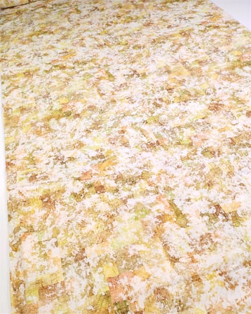 Yeşil Kahve Beyaz Renklerde Batik Desenli Pamuklu Dokuma Kumaş Gömleklik & Elbiselik 150x360cm