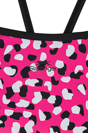 Slazenger Thin Strap Çocuk  Kırmızı / Siyah Mayo