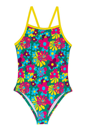 Slazenger Thin Strap Çocuk  Çiçekli Mayo