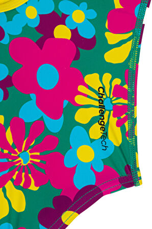 Slazenger Thin Strap Çocuk  Çiçekli Mayo