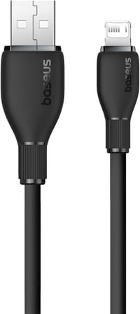 Pudding Hızlı Şarj Özellikli Lightning Kablo 2.4A, 1.2 Metre, Siyah