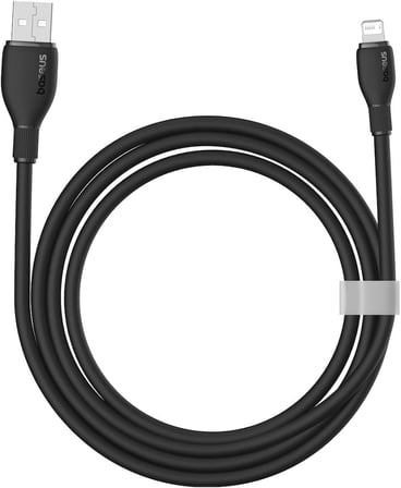 Pudding Hızlı Şarj Özellikli Lightning Kablo 2.4A, 1.2 Metre, Siyah