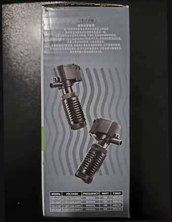 Venusaqua Vs-210F Akvaryum Iç Filtresi 400 Lt/h 4W