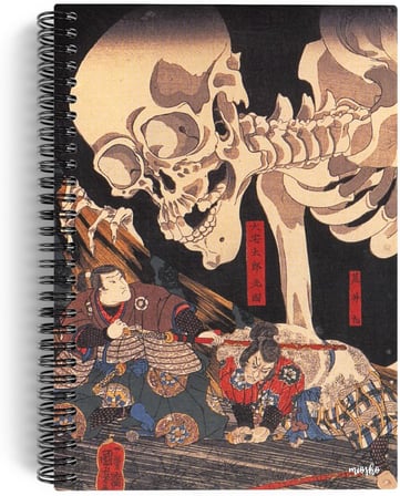 Utagawa Kuniyoshi/Takiyasha and the Skeleton Spectre,1844 | Spiralli Defter 08|A5|Çizgisiz|100 Sayfa