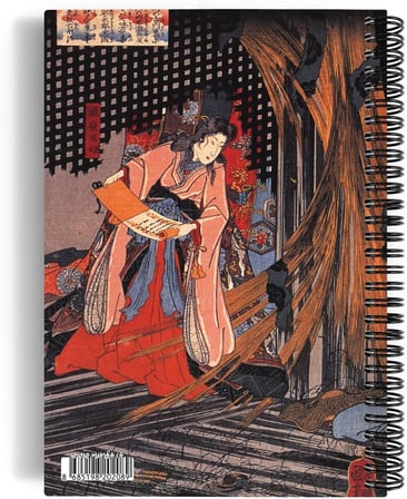 Utagawa Kuniyoshi/Takiyasha and the Skeleton Spectre,1844 | Spiralli Defter 08|A5|Çizgisiz|100 Sayfa
