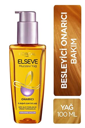 Elseve Yıpranmış Saçlar Için Mucizevi Saç Bakım Yağı 100 ml + 100 ml X 2 Adet 