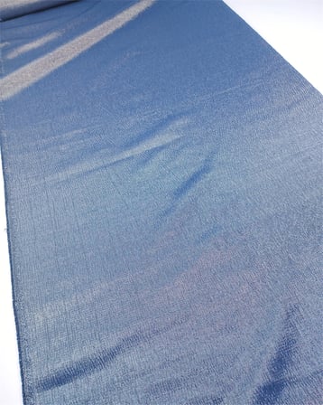 Mavi Üzeri Dore Simli Krinkıl Brokar Dolgun Gövdeli Esnek Kumaş Elbiselik & Ceketlik 140x380cm