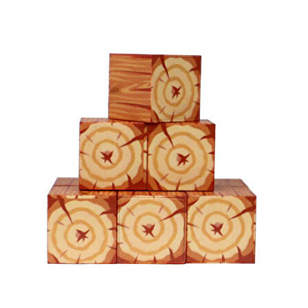  Megacraft Manyetik Bloklar Ağaç Desenli Blok 9 Parça MC1402