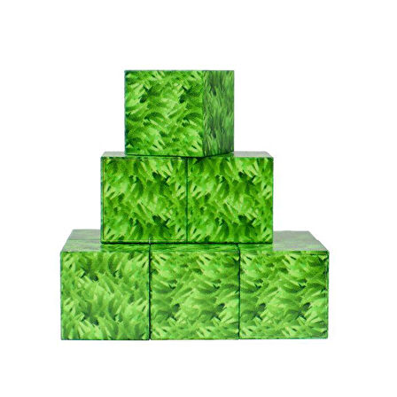 Megacraft Manyetik Bloklar Çim Desenli Blok 9 Parça MC1403