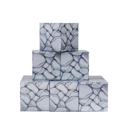 Megacraft Manyetik Bloklar Gri Taş Blok 9 Parça MC1404